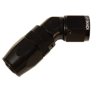 AN-10 45° Hose Fitting, Black | SKADI