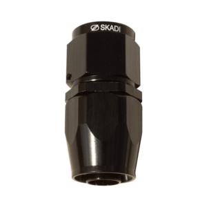 AN-10 Straight Hose Fitting, Black | SKADI