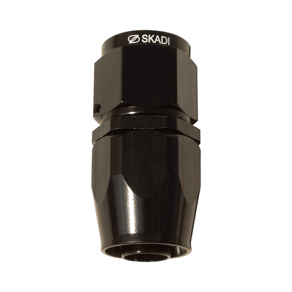 AN-10 Straight Hose Fitting, Black | SKADI