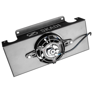 16-Row Mocal-Style Oil Cooler Dual-Fan Shroud, Black | SKADI