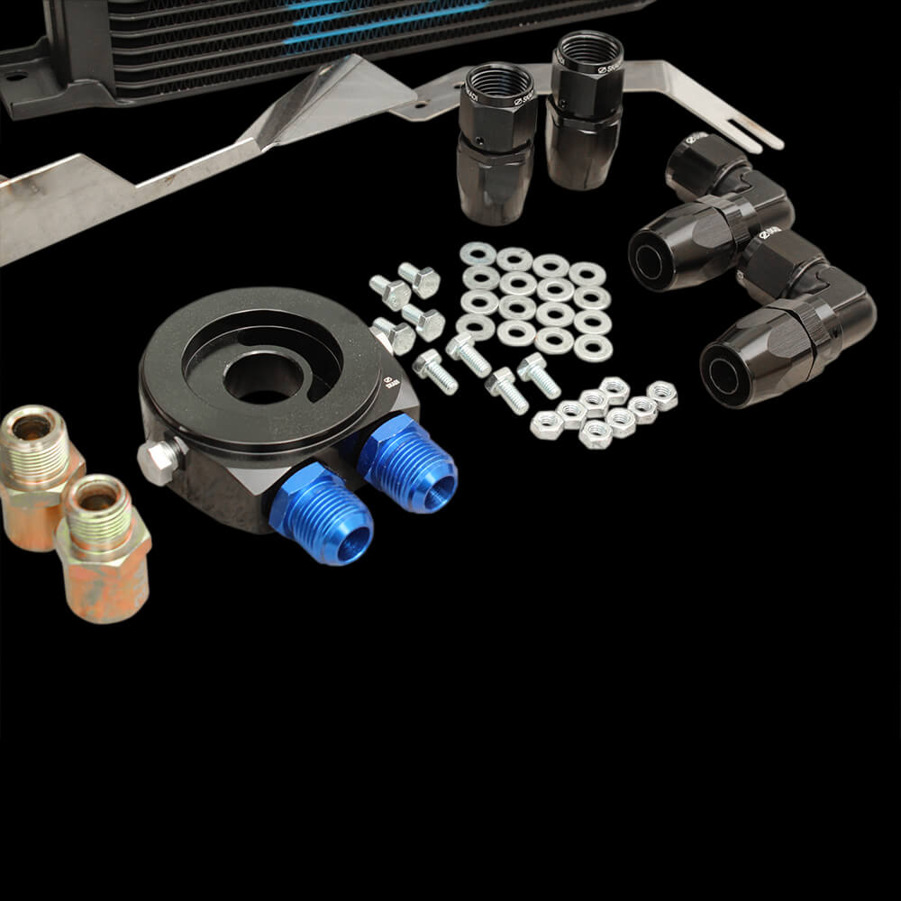SKADI Toyota MR-S 1ZZ-FE 16 Row Oil Cooler Kit + Brackets, 99/10->07/07 - Image 8
