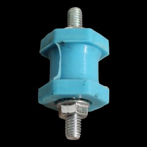 M6 Rubber Anti-Vibration Mount with Flanged Nuts, Blue | SKADI