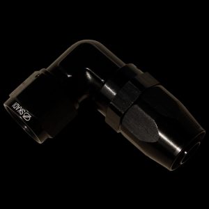 AN-10 90° Hose Fitting, Black | SKADI