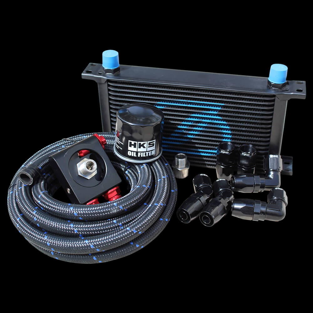 SKADI Honda CIVIC D17A 19 Row Oil Cooler Thermostatic Kit + HKS Filter, 00/09->05/08