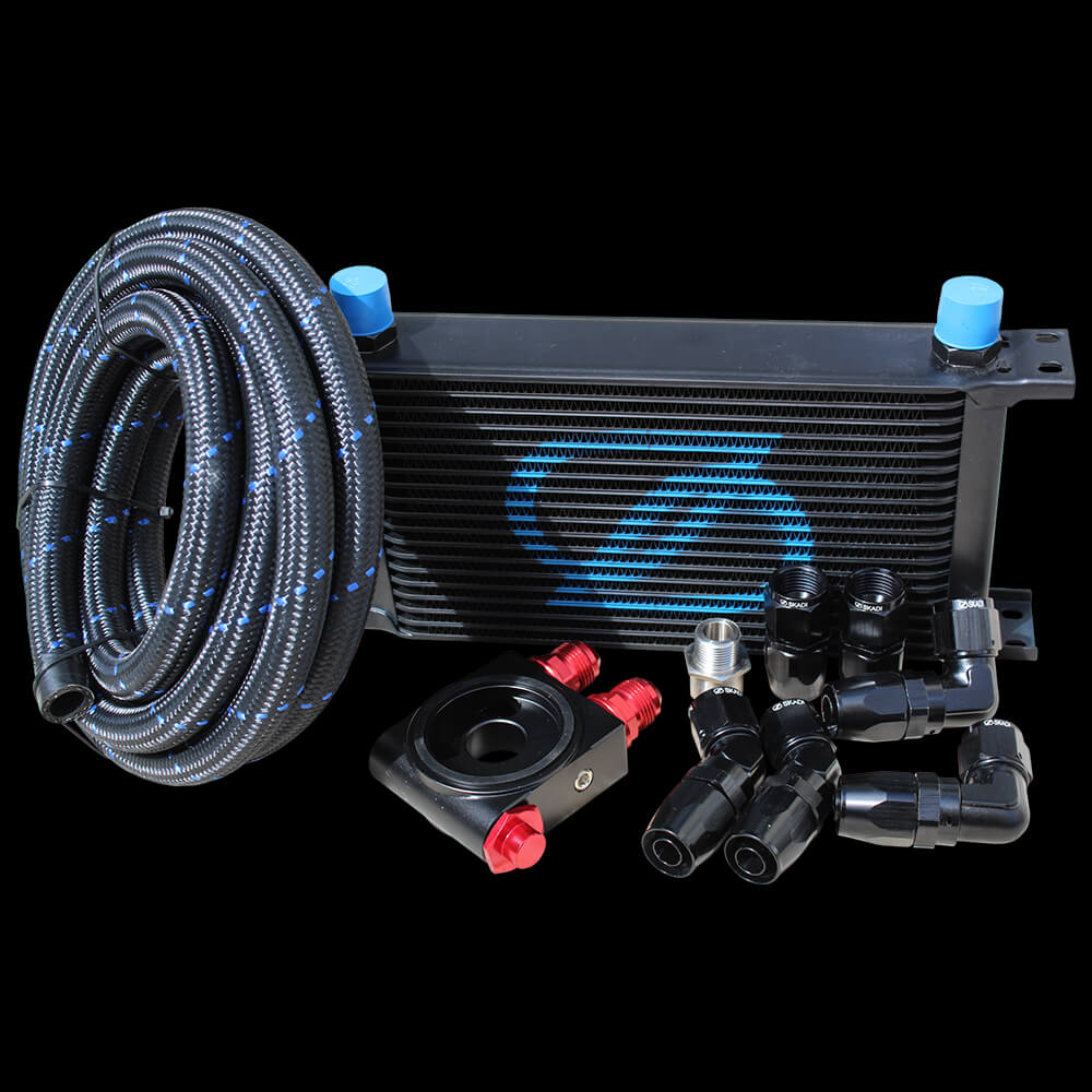 SKADI Honda CIVIC D17A 19 Row Oil Cooler Thermostatic Kit + HKS Filter, 00/09->05/08 - Image 2