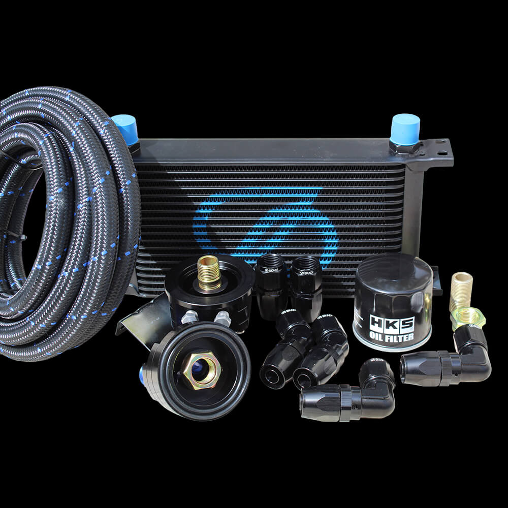 SKADI Honda CIVIC D17A 19 Row Oil Cooler Relocation Kit + HKS Filter, 00/09->05/08 - Image 2
