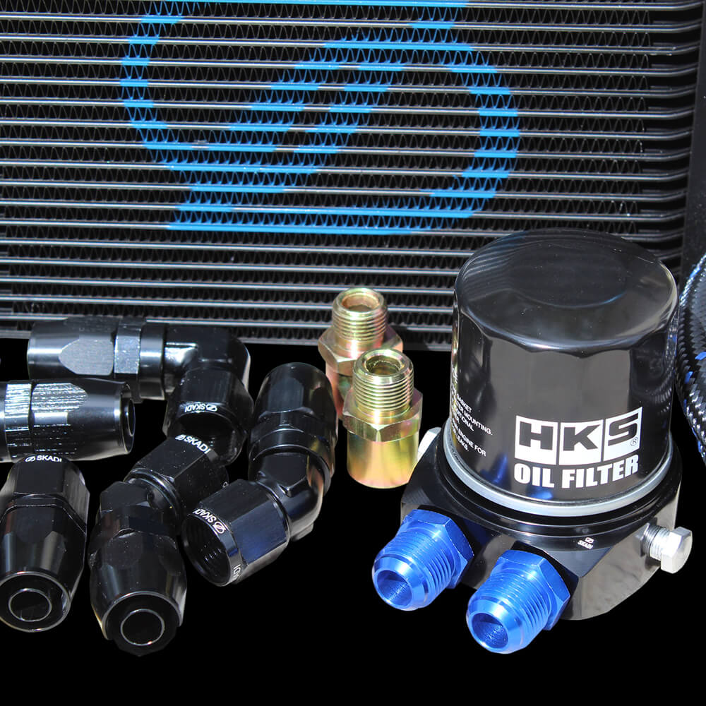 SKADI Honda CIVIC D17A 25 Row Oil Cooler Kit + HKS Filter, 00/09->05/08 - Image 2