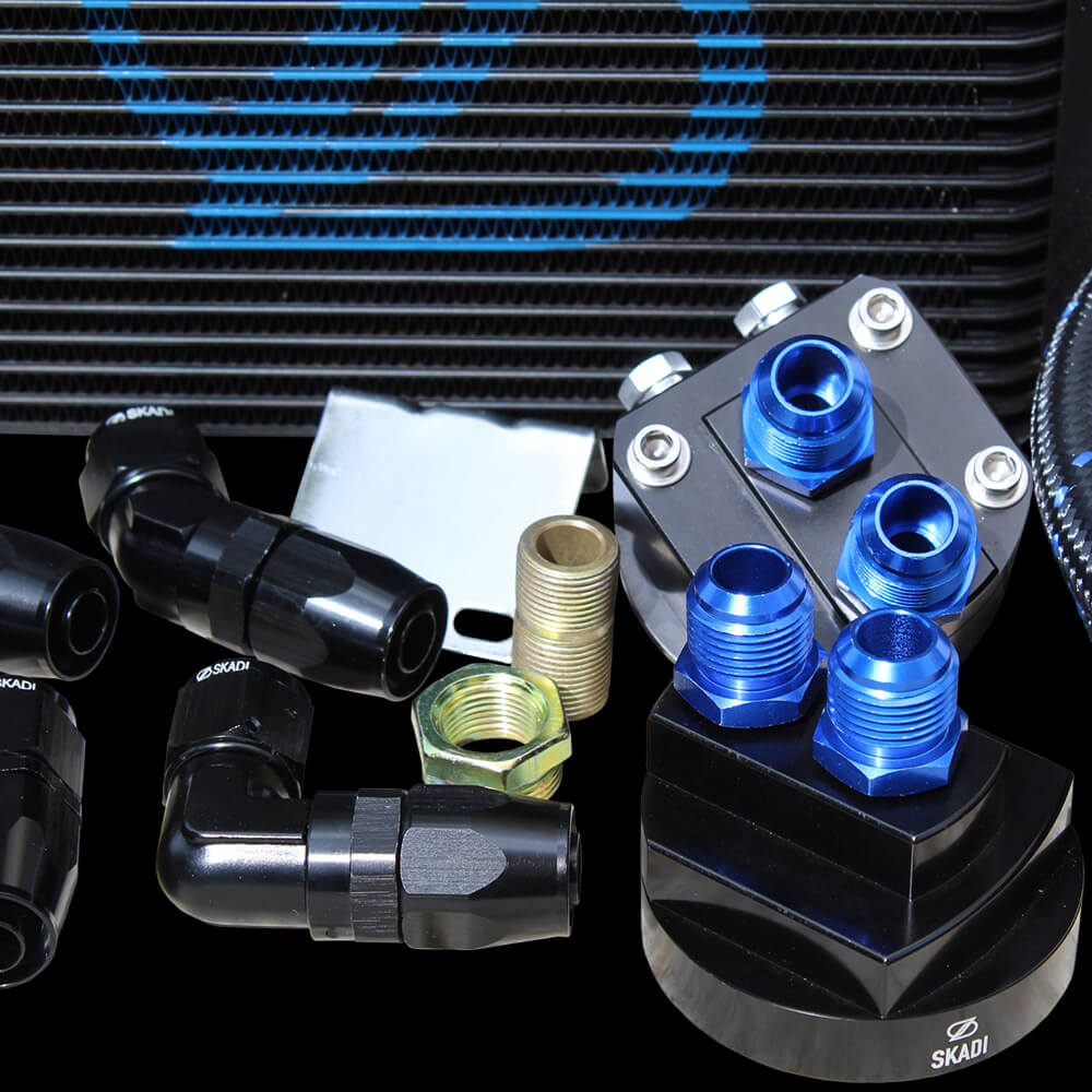 SKADI Toyota MR-S 1ZZ-FE 25 Row Oil Cooler Relocation Kit, 99/10->07/07 - Image 2