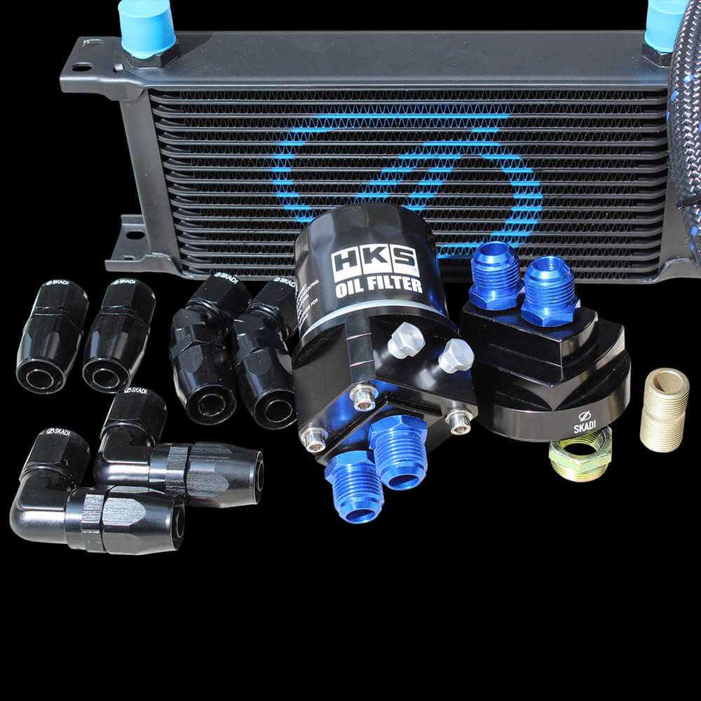 SKADI Vauxhall/Opel C20XE 16R Oil Cooler Relocation Kit + K&N Filter - Image 2