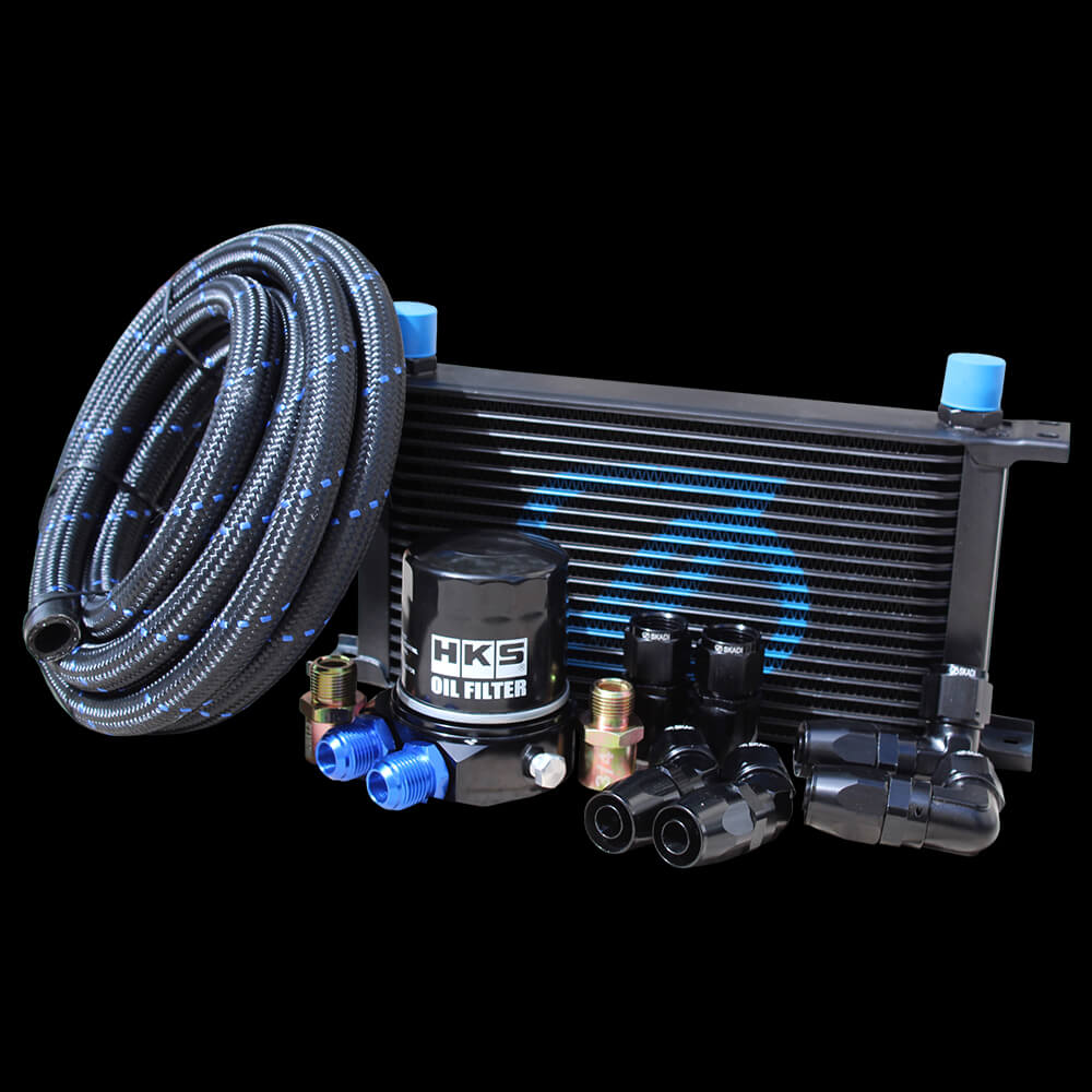 SKADI Honda CIVIC D17A 19 Row Oil Cooler Kit + HKS Filter, 00/09->05/08